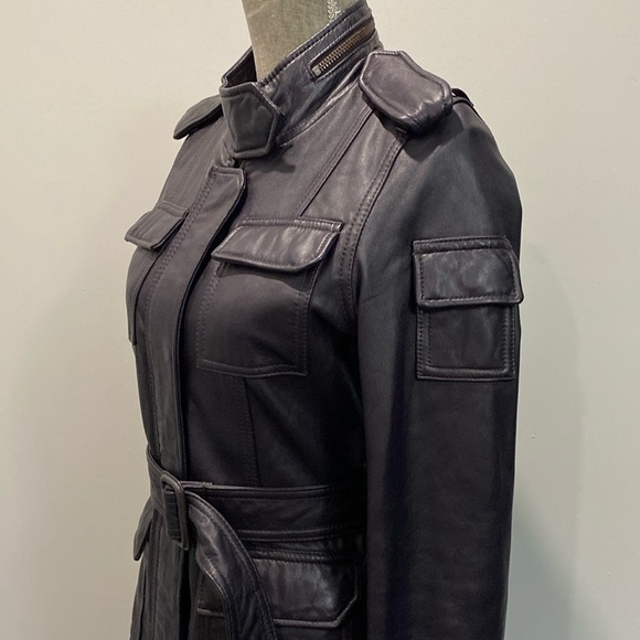 TWO Percent Purple Leather Moto coat - Picture 5 of 16